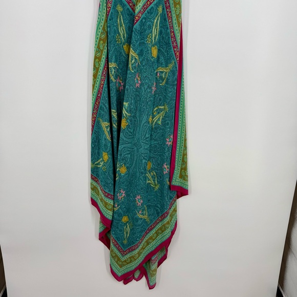 Anthropologie Holding Horses Floral Paisley Handkerchief Slip Sundress Silk M L - Picture 7 of 10